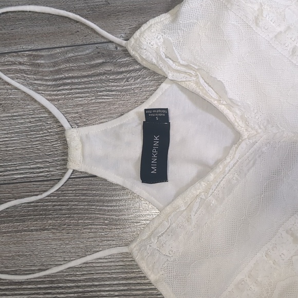 BOGO!! MINKPINK White Cream Lace Tank Top S - Picture 2 of 4